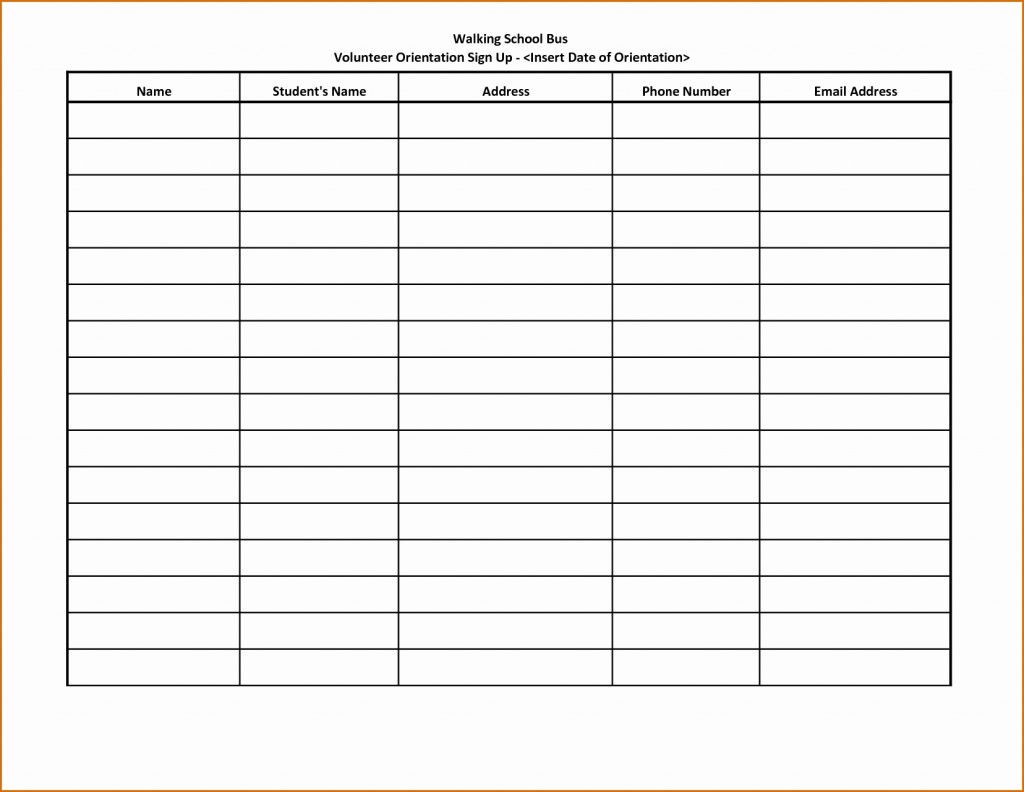 024 Template Ideas Printable Sign Up Worksheets And Forms