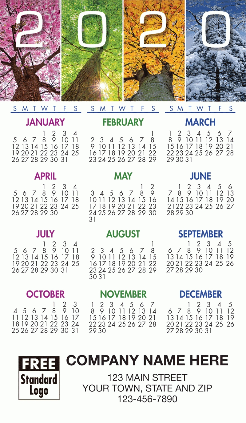 109776 2020 Seasons Magnet Calendar 2 7/8&quot;x4 15/16&quot;