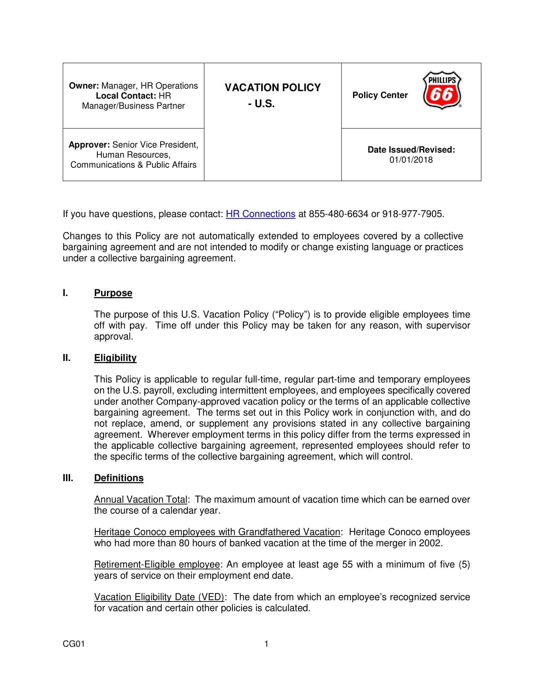 Paid Holiday Policy Template