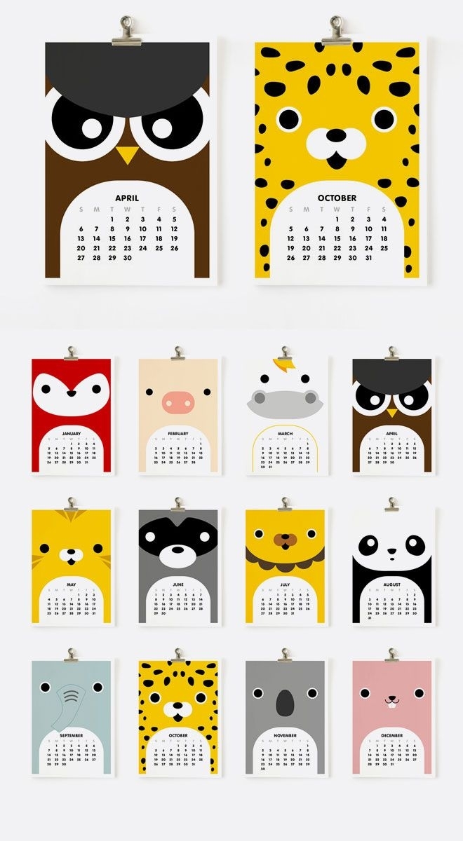 2014 Calendars | Creative Calendar, Calendar Design