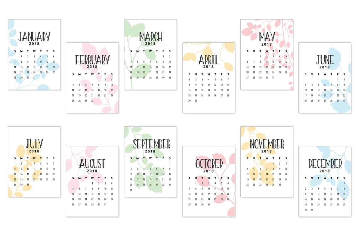 2018 Calendar Journal Cards - Love Paper Crafts