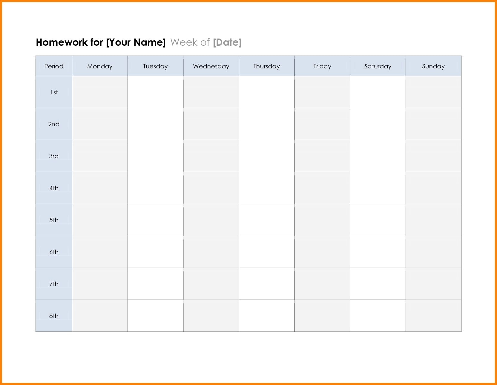 2018 Calendar Printable Planner Template Excel Word Pdf