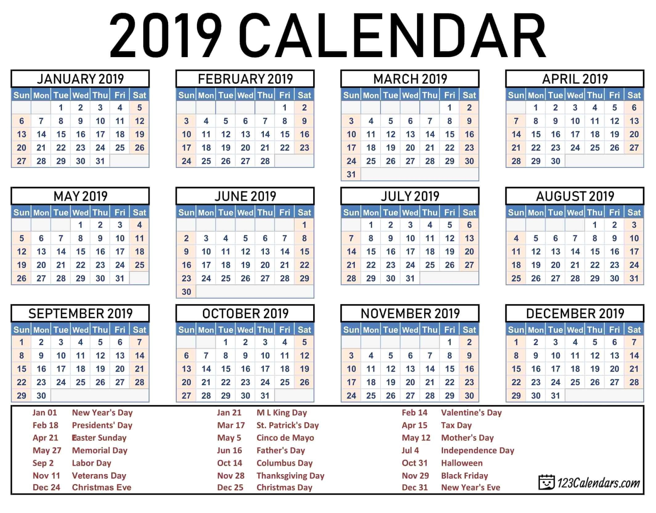 yearly-calendar-2019-printable-full-year-calendar-2019-theme-integral
