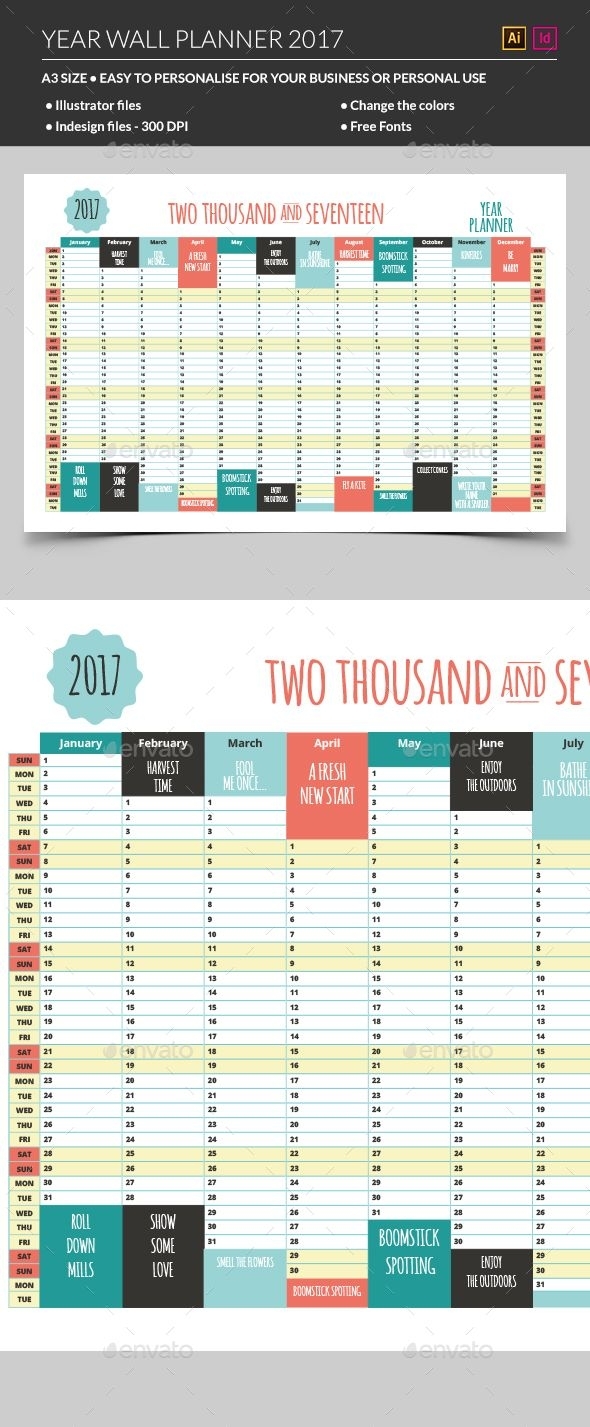 2019 Forward Planner ✓Blue 2018 Calendar Wall Planner Year
