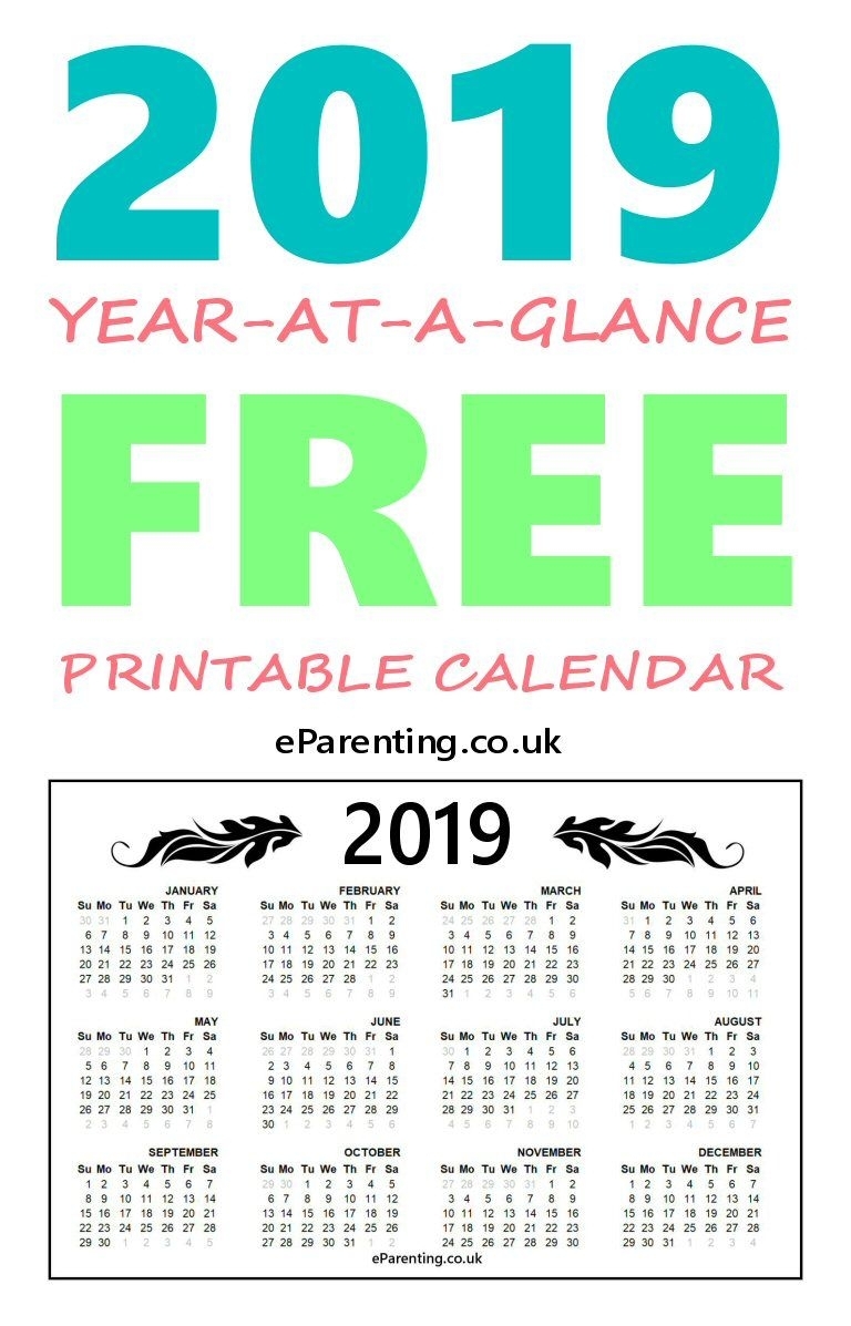 2019 Free Printable Calendar | Free Printable Calendar