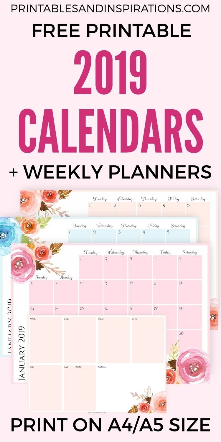 2019 Horizontal Calendar + Weekly Planner | Weekly Planner