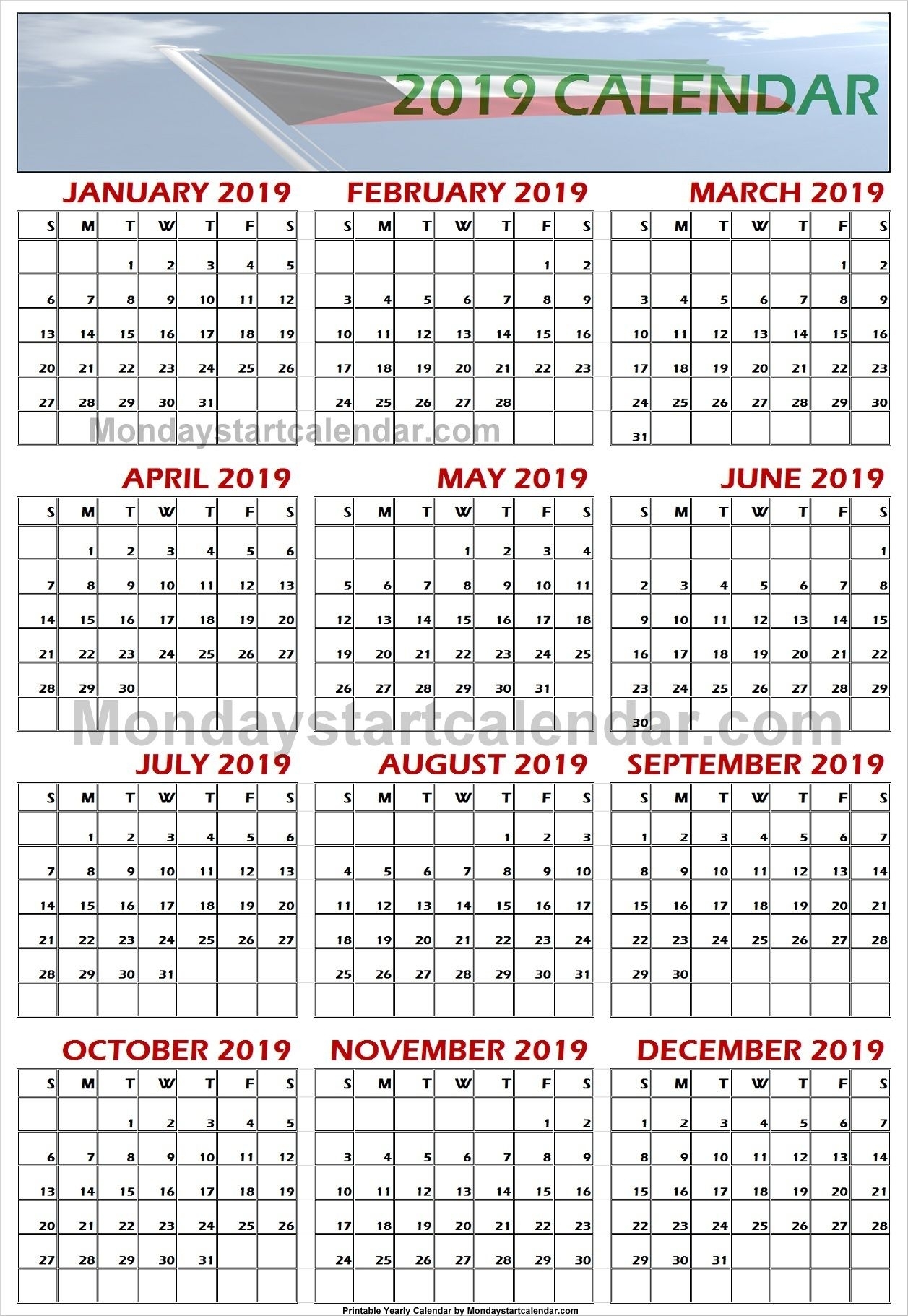 2019 Kuwait Calendar | Calendar, School Holiday Calendar