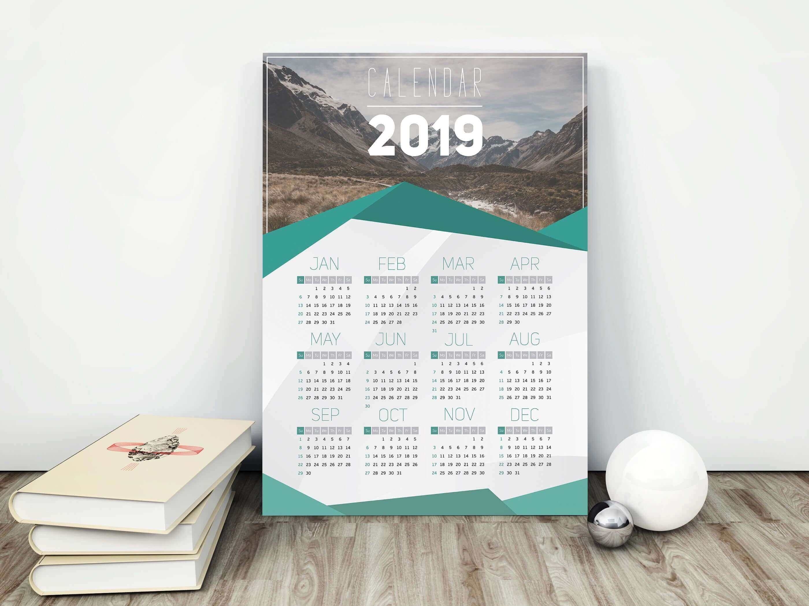 2019 Mountains Calendar, 2019 Wall Calendar, 2019 Calendar, Mountain, New  Year Gift, Calendar, Modern Calendar, Calendar