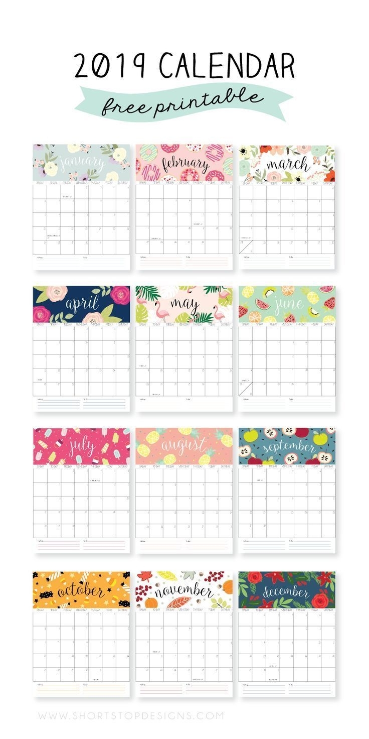 2019 Printable Calendar | Free Printable Calendar, Calendar