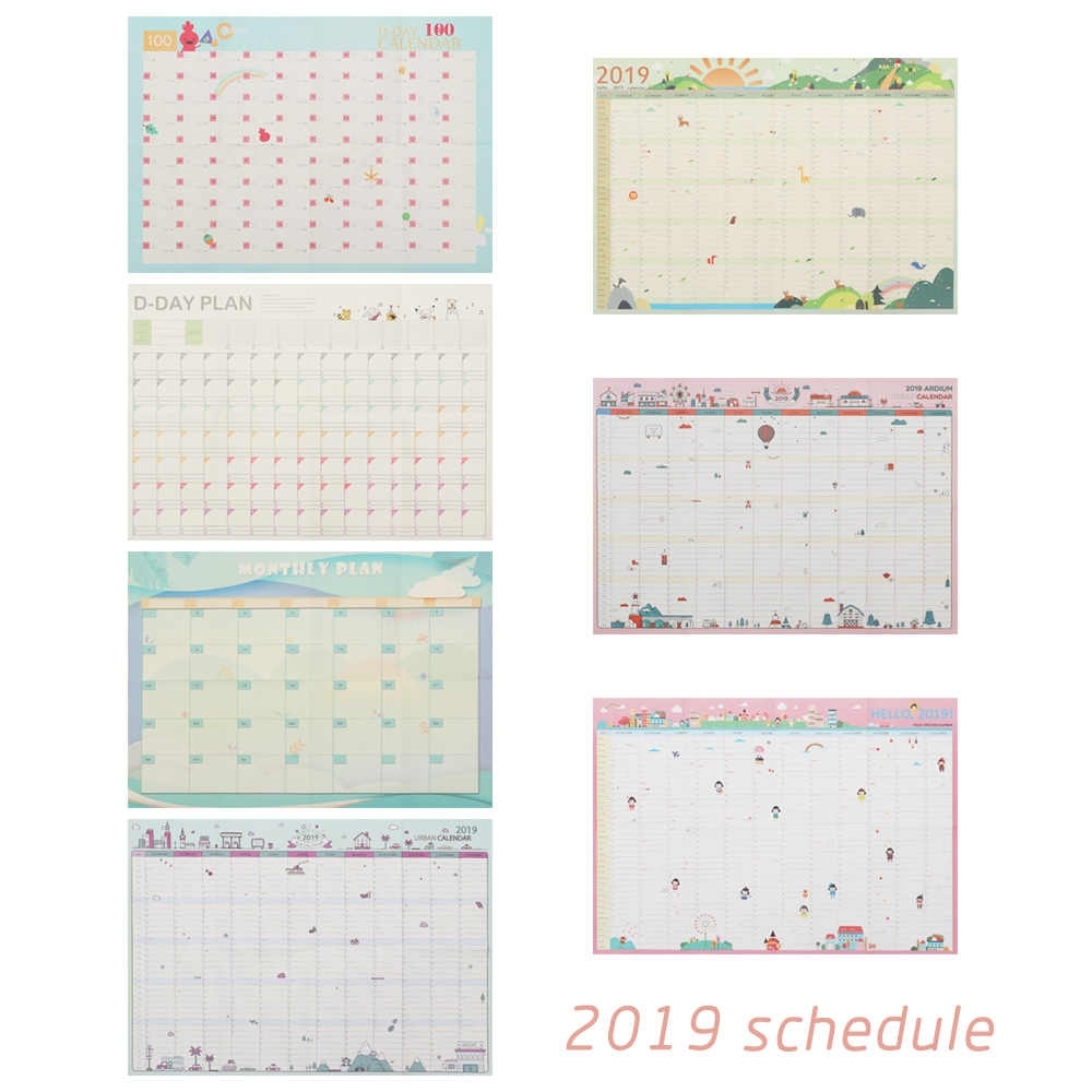 2019 Year 365 Days Wall Calendar Paper Yearly Calendar