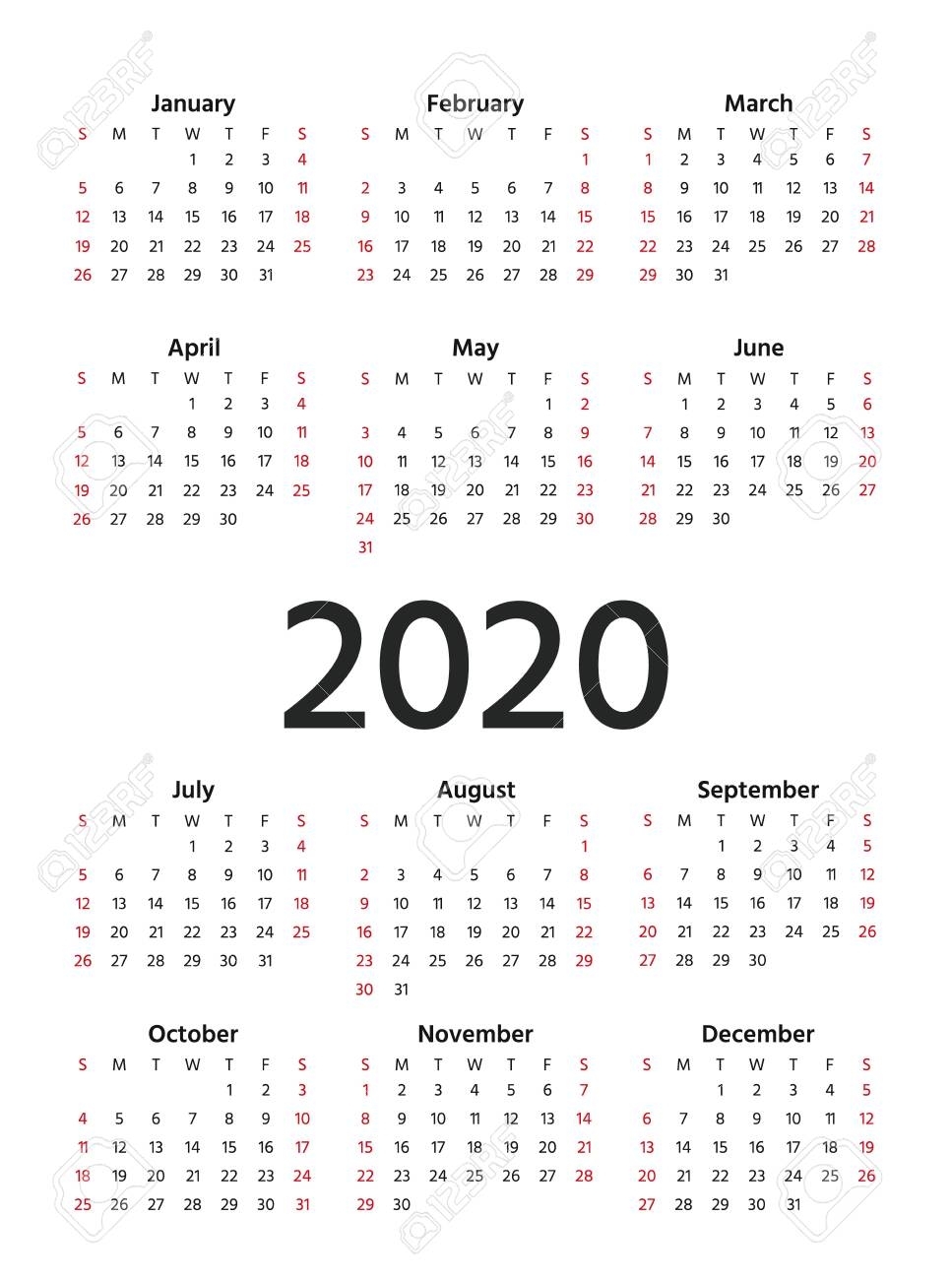 Free Printable Calendar Vertical 2020 | Month Calendar Printable