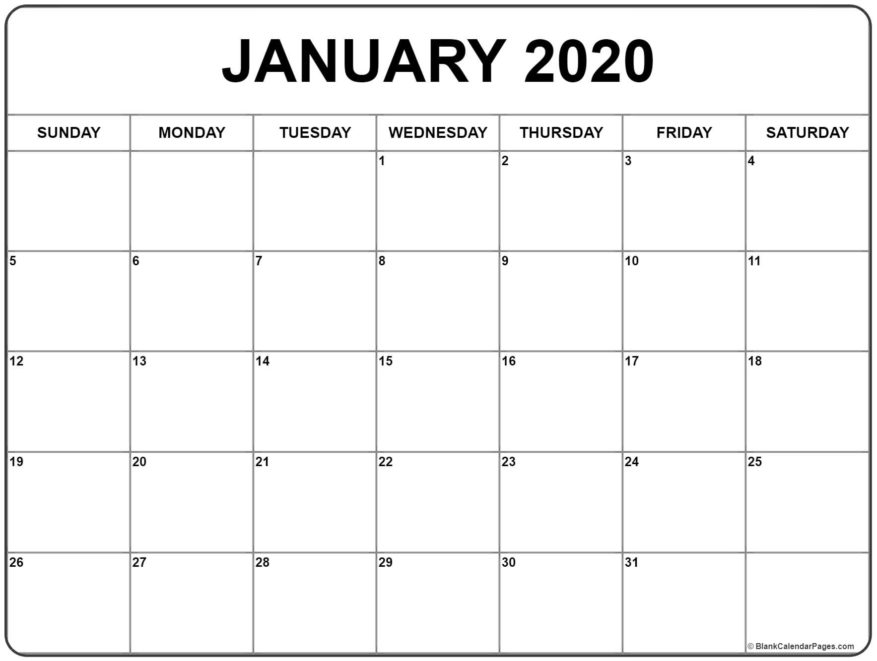 2020 Printable Monthly Calendar 8 X 11 | Month Yearly Calendar