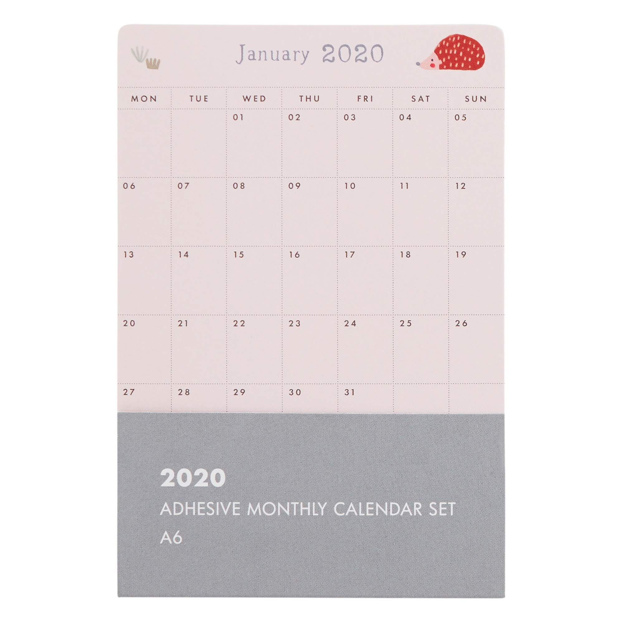 2020 Sweet Adhesive Monthly Calendar Set: Woodland