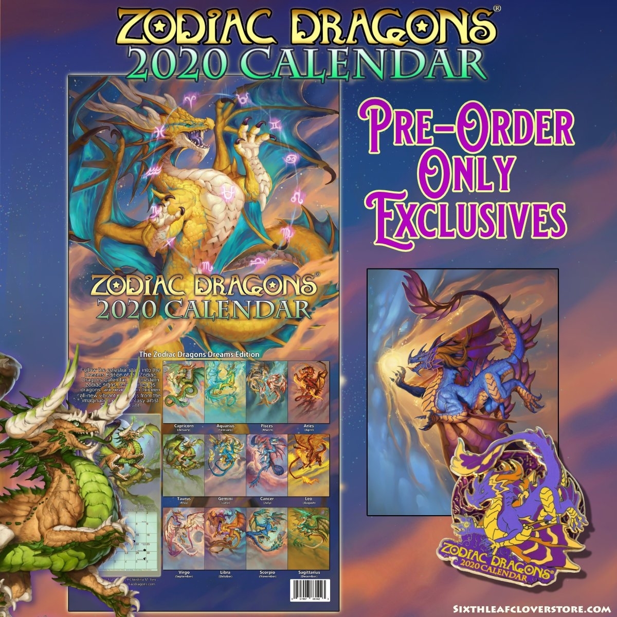 2020 Zodiac Dragons® Calendar Pre-Order Is Now Open To