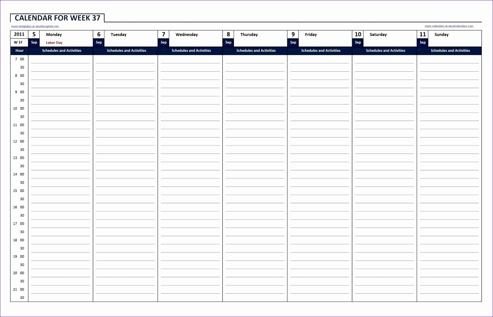 24 Hour Week Calendar Template 10 24 Hour Work Schedule