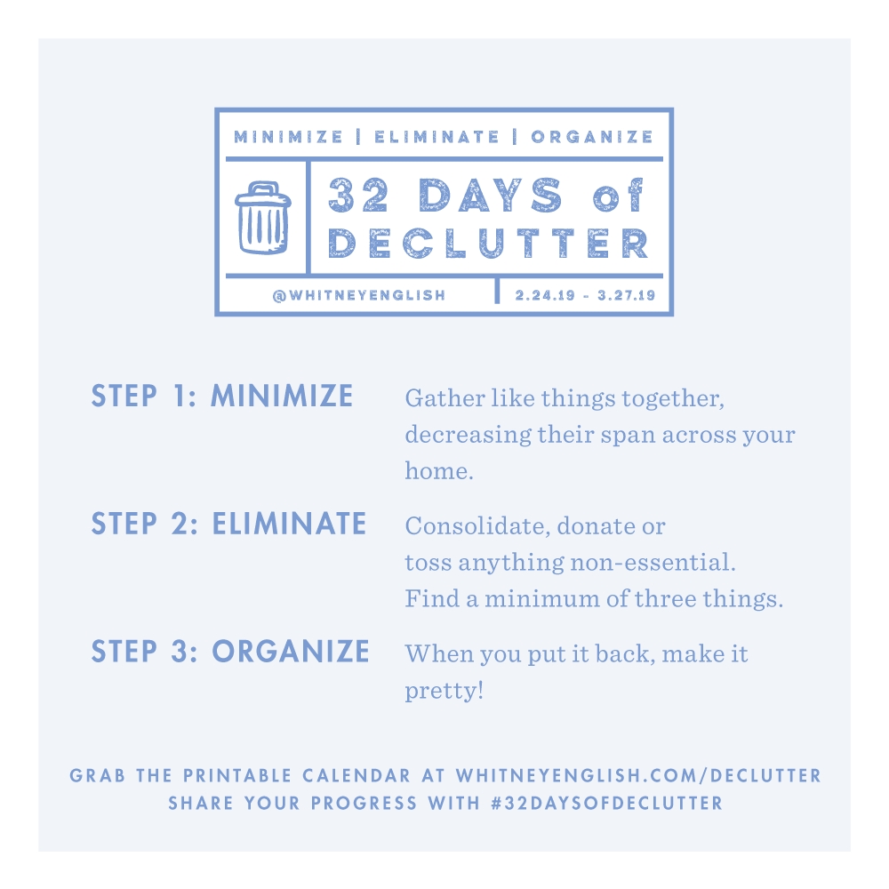 32 Days Of Declutter: Week One - Whitney English