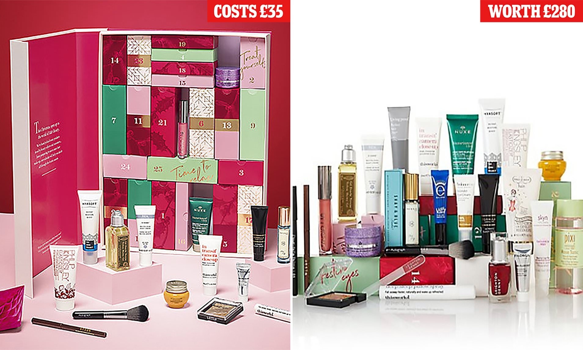 35 M&amp;s Beauty Advent Calendar Contains £280 Of Beauty
