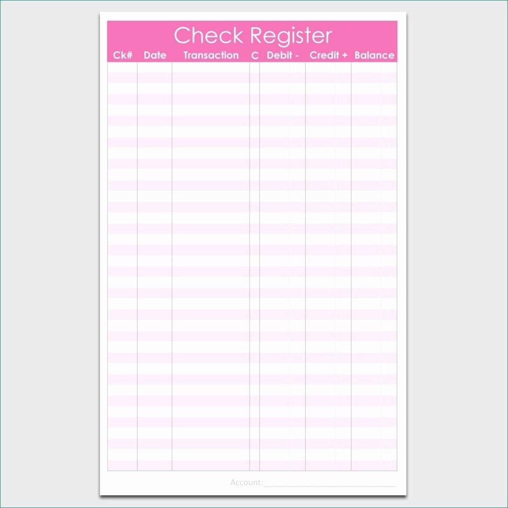 checkbook register calendar printable 2019