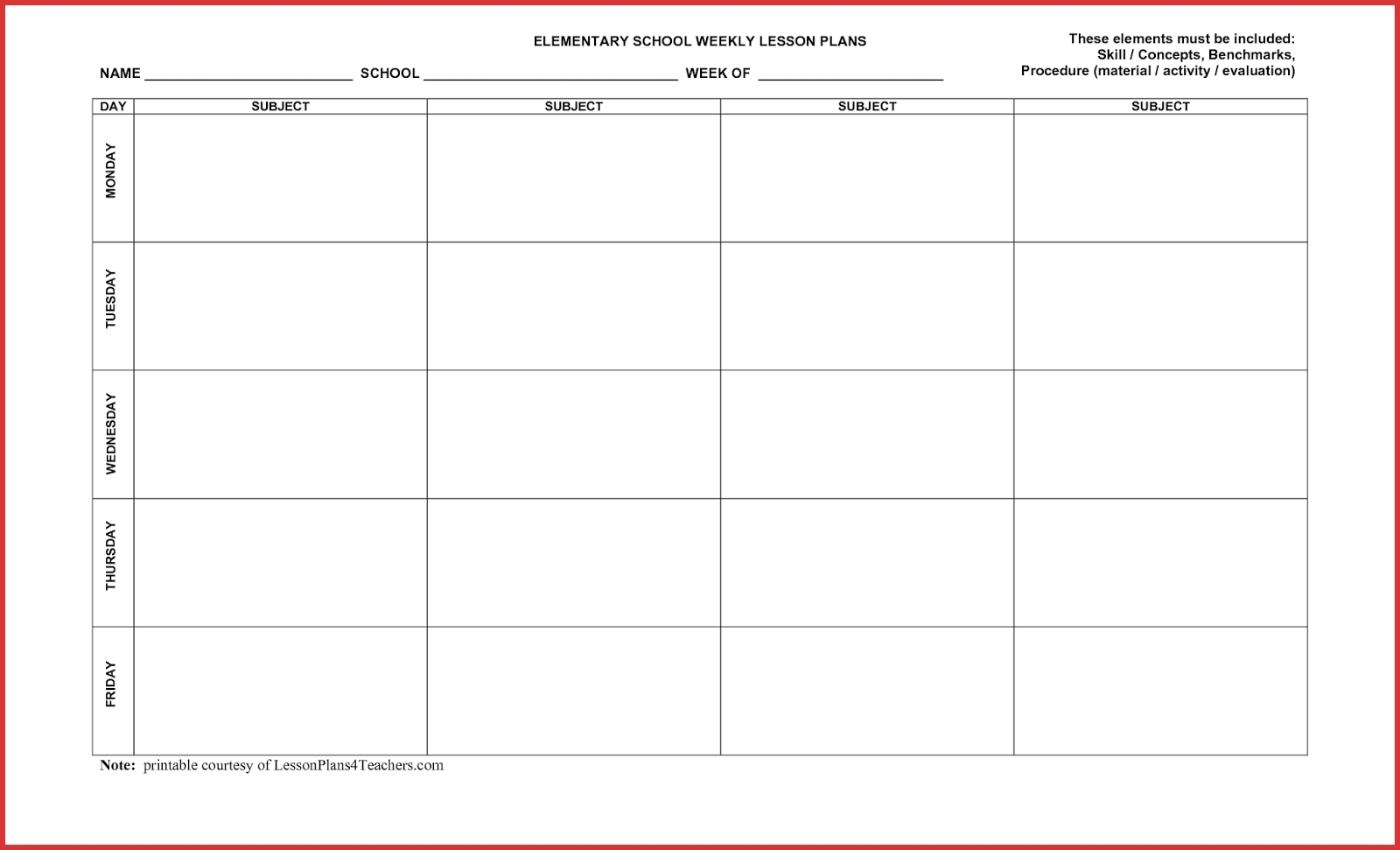 5 Day Week Calendar Template | Beauty Calendar Printable