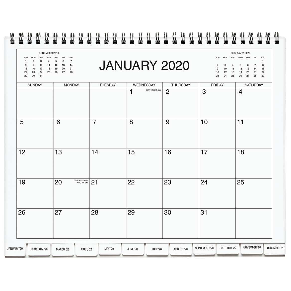 5 Year Calendar Diary 2020-2024 Blue