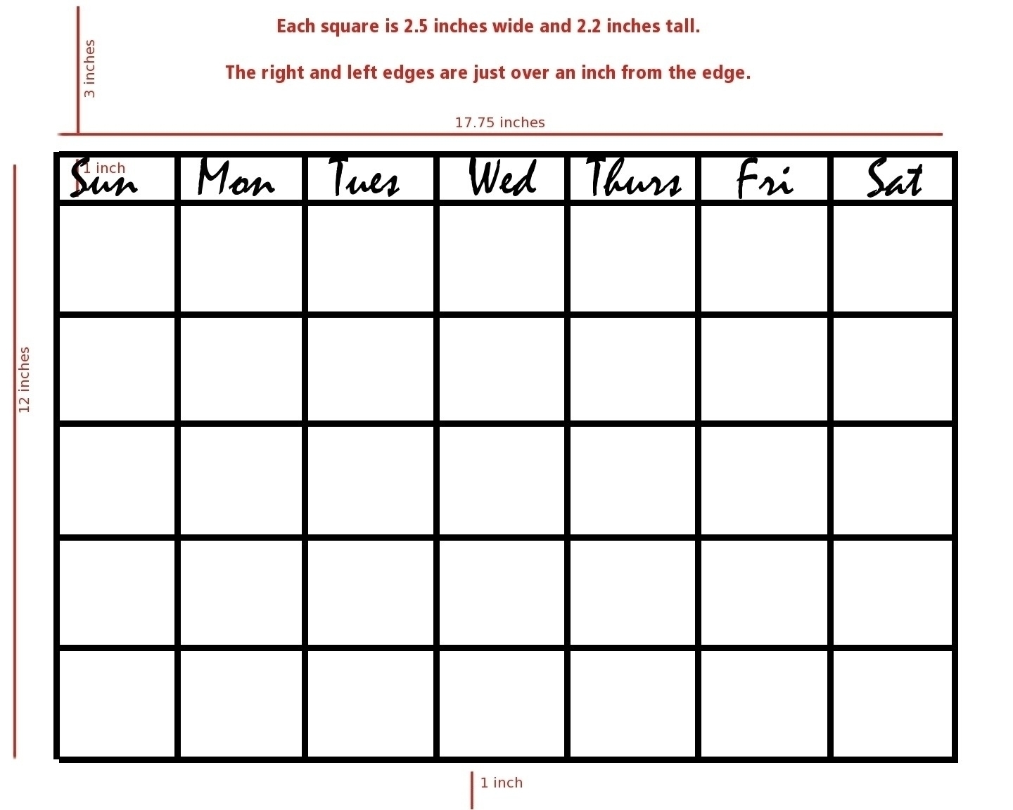 6 Week Countdown Calendar | One Page Calendar Printable