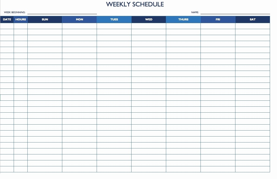 7 Day Week Calendar Template Awesome 7 Day 24 Hour Calendar