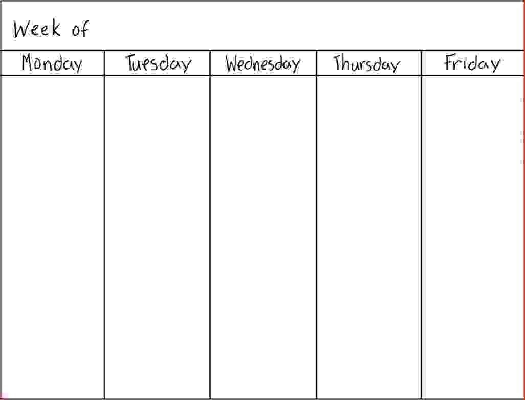 7 Day Week Calendar Template | Gallery Of Calendar Printable