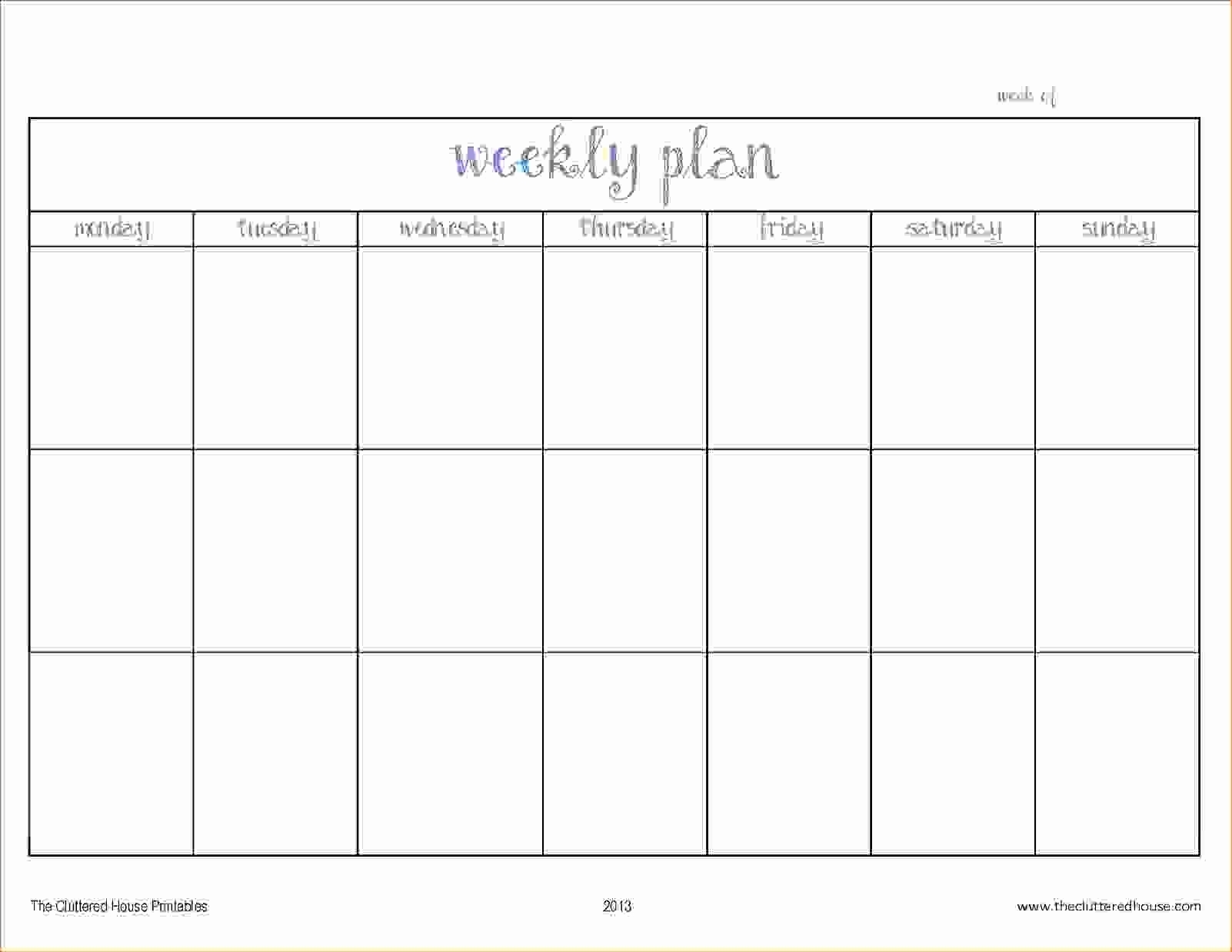 9 Week Calendar Template | Igotlockedout