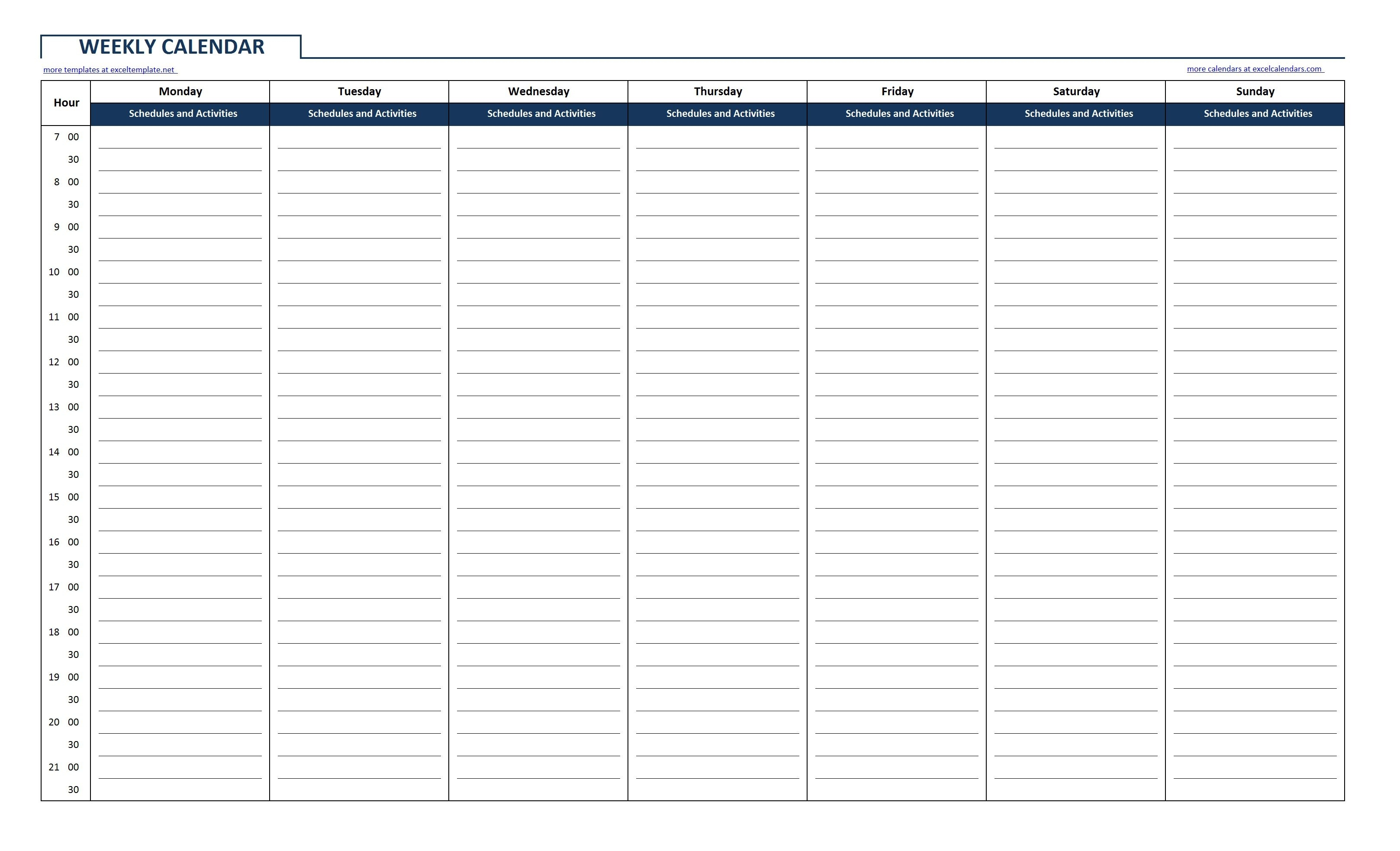 printable calendar sunday through saturday month