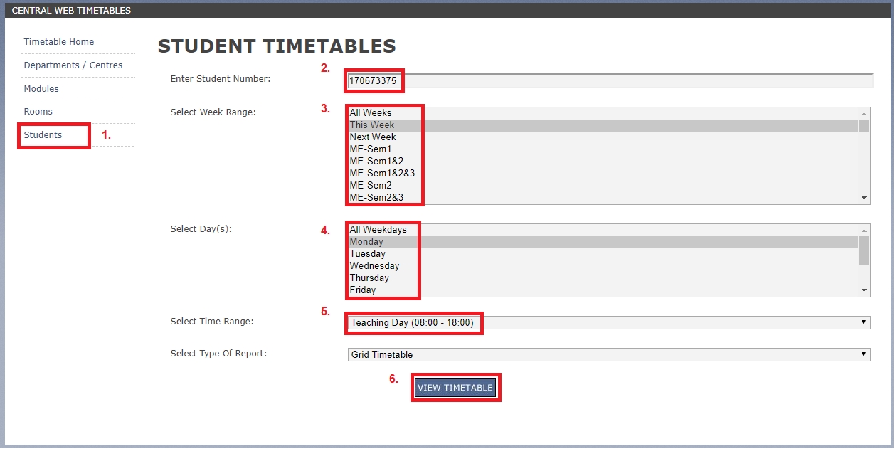 Accessing Your Personal Timetable | E-Learning Unit