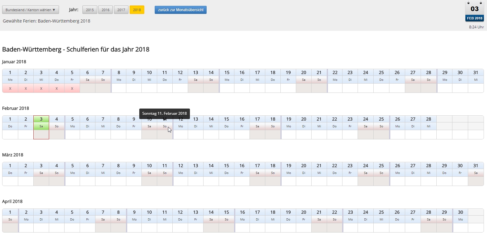 Any Jquery Plugin To Create A Horizontal Monthly Calendar