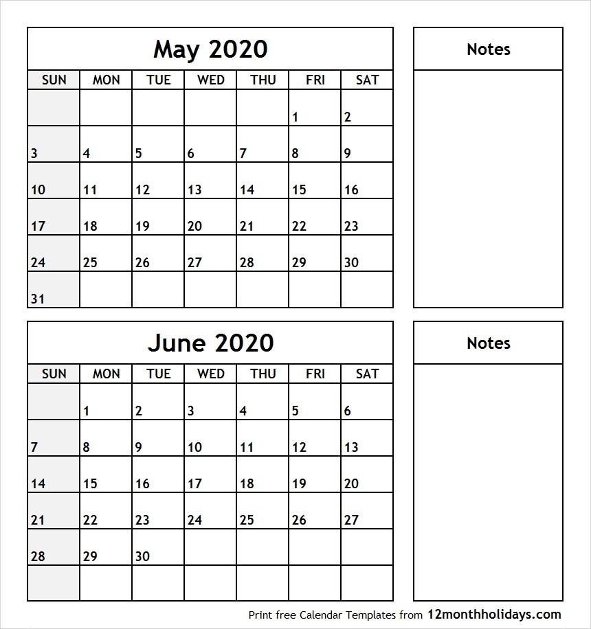 April May June 2020 Calendar | Gallery Of Calendar Printable