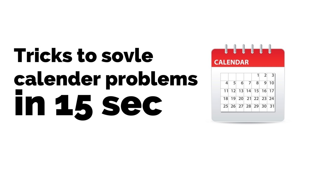 Aptitude Series Calendar Problem Solving In Less Than 15 Second