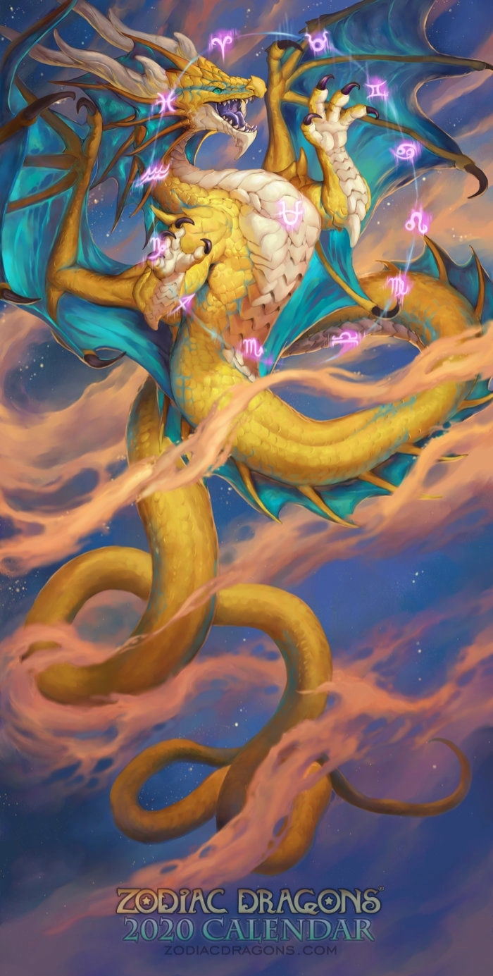 Art Of 2020 Zodiac Dragons Calendar