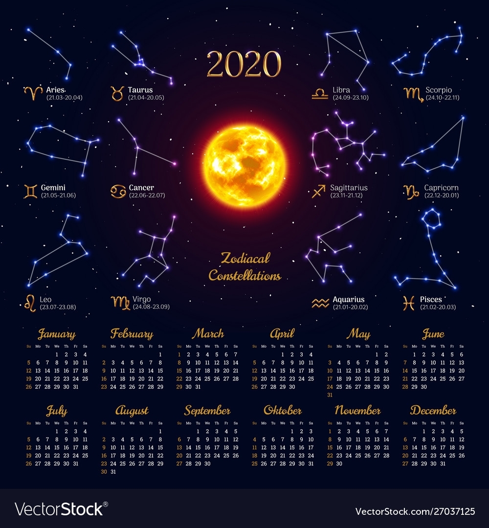 small astrology calendar 2020