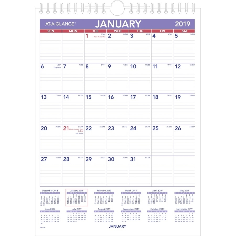 1 Year Calendar At A Glance Month Calendar Printable