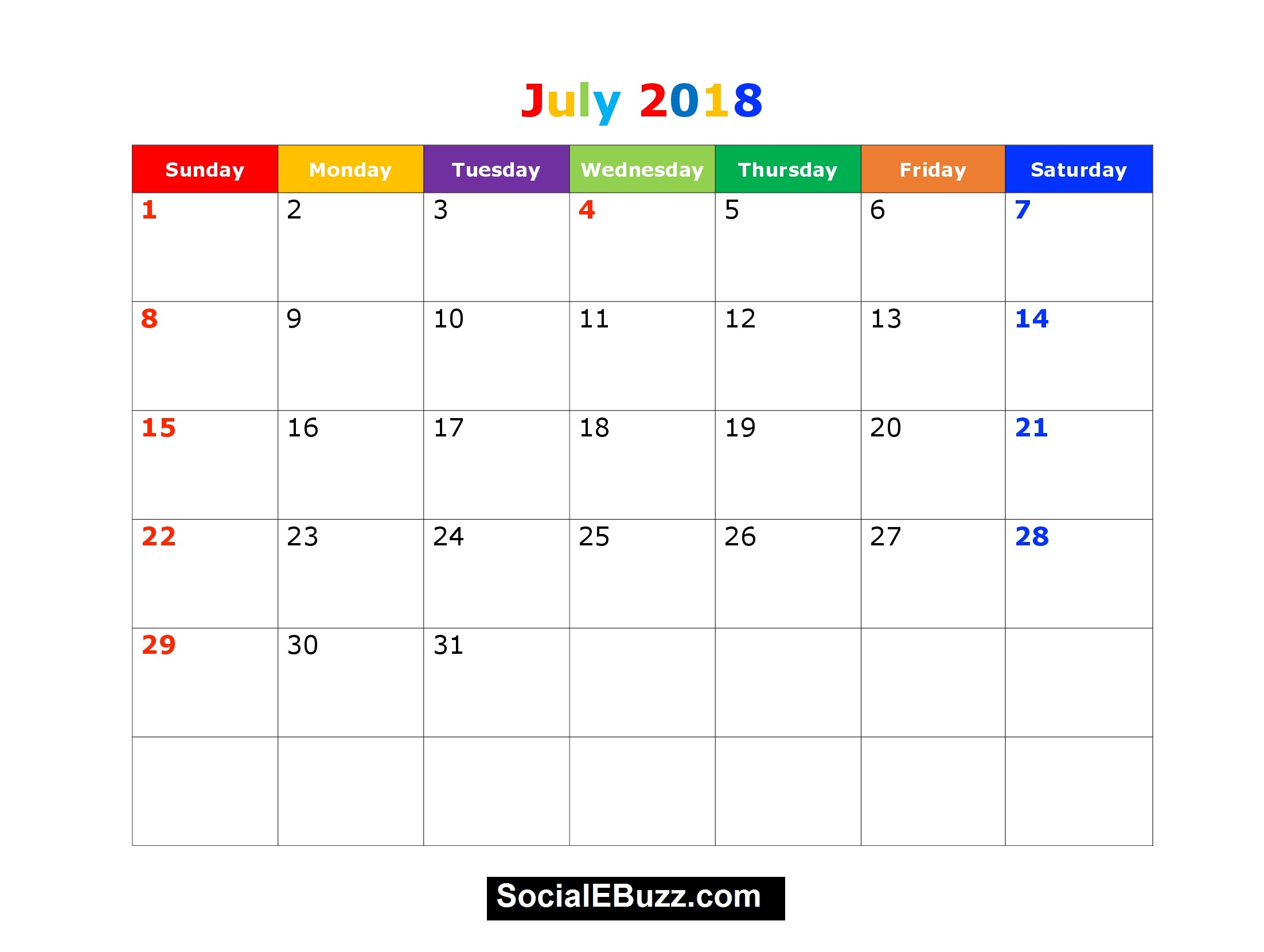 August 2018 Printable Calendar Imom | Calendar Template