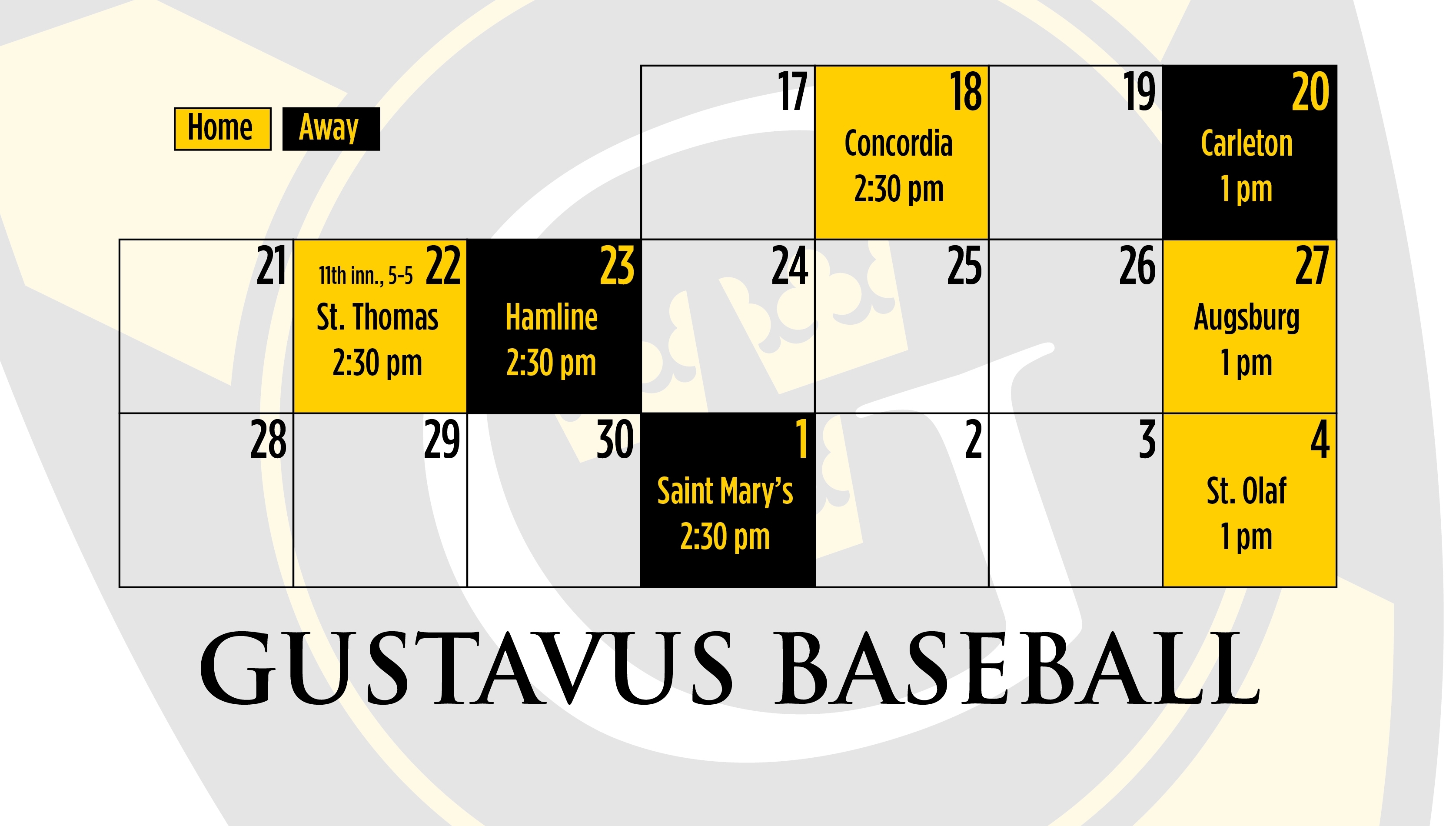 Baseball Schedule Update: Resumption Of St. Thomas Game