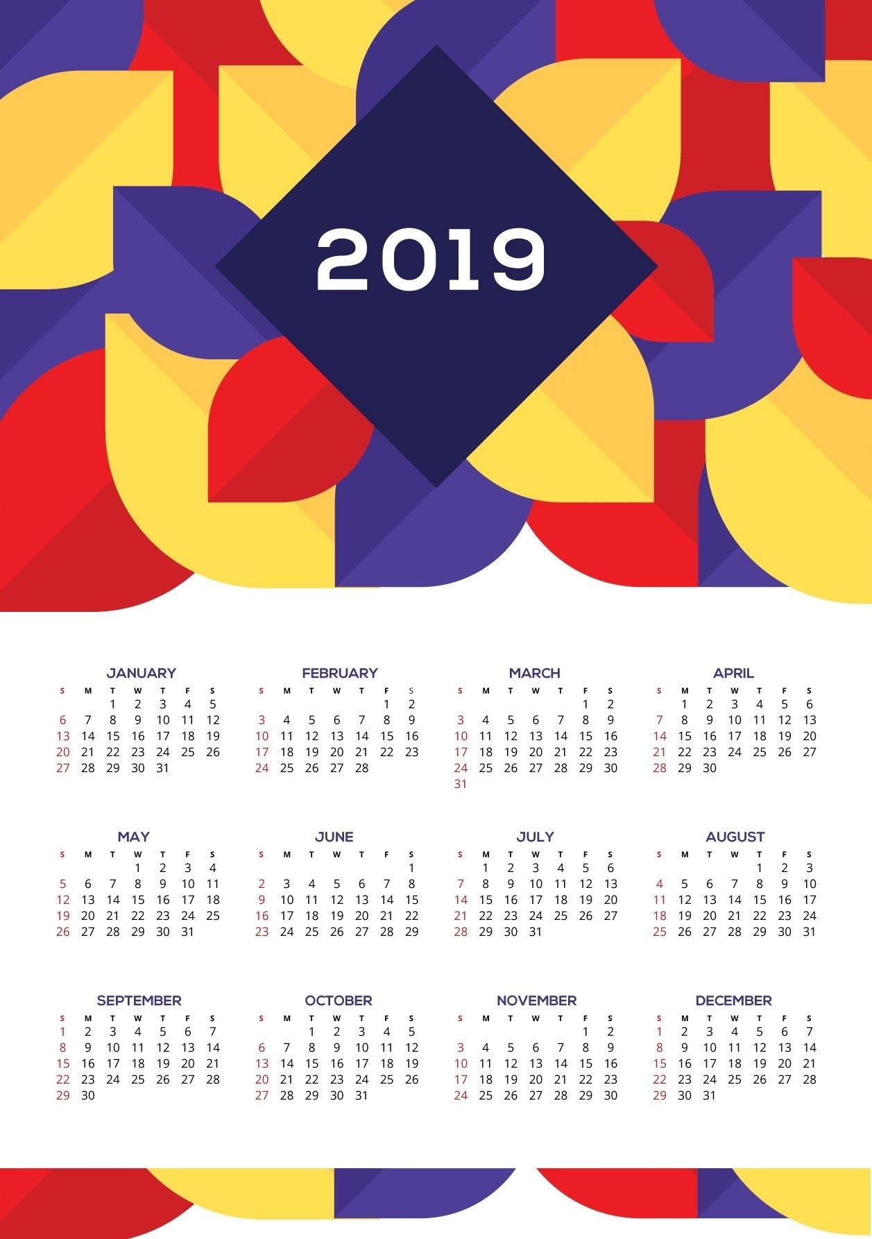 Beautiful Wall Calendar 2019 #2019Calendar