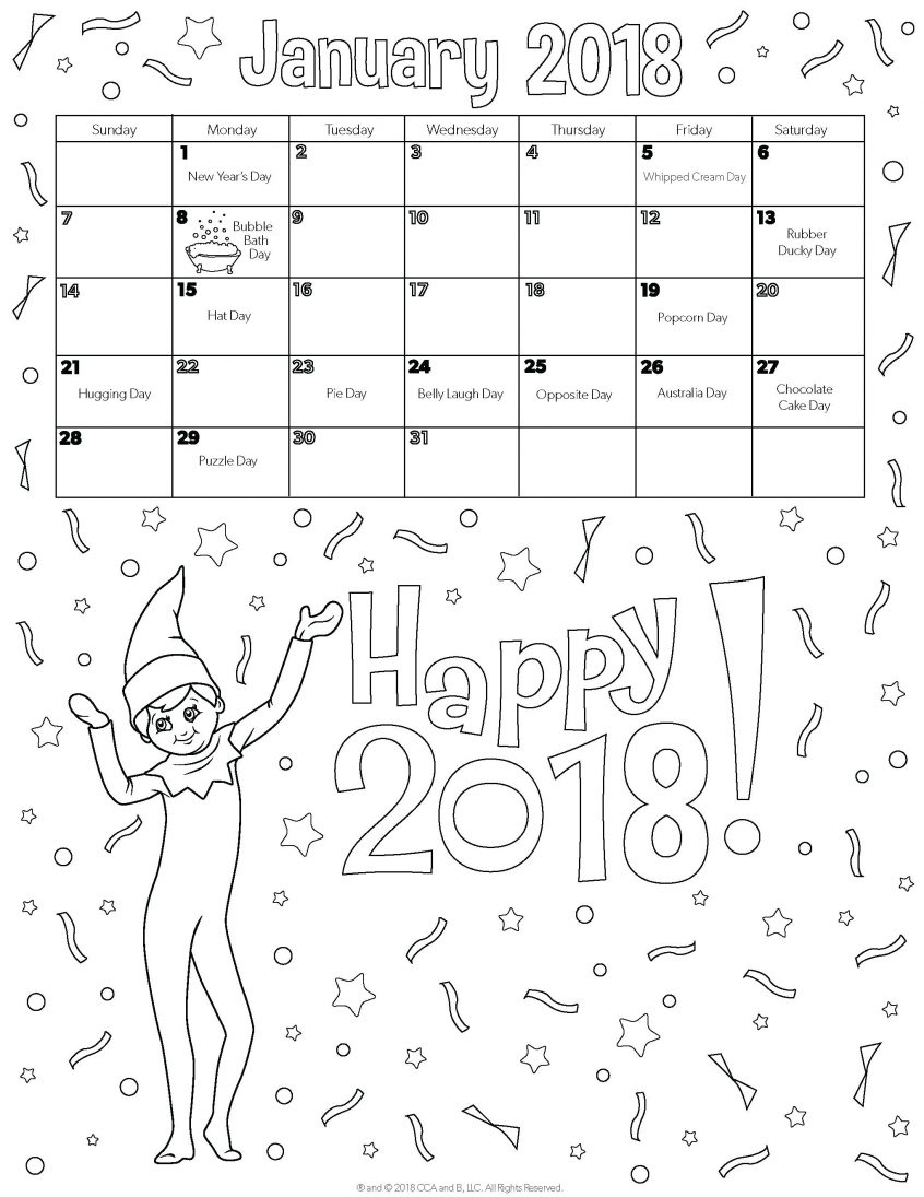 Best Coloring: Printable Calendar Coloring Pages For Kids