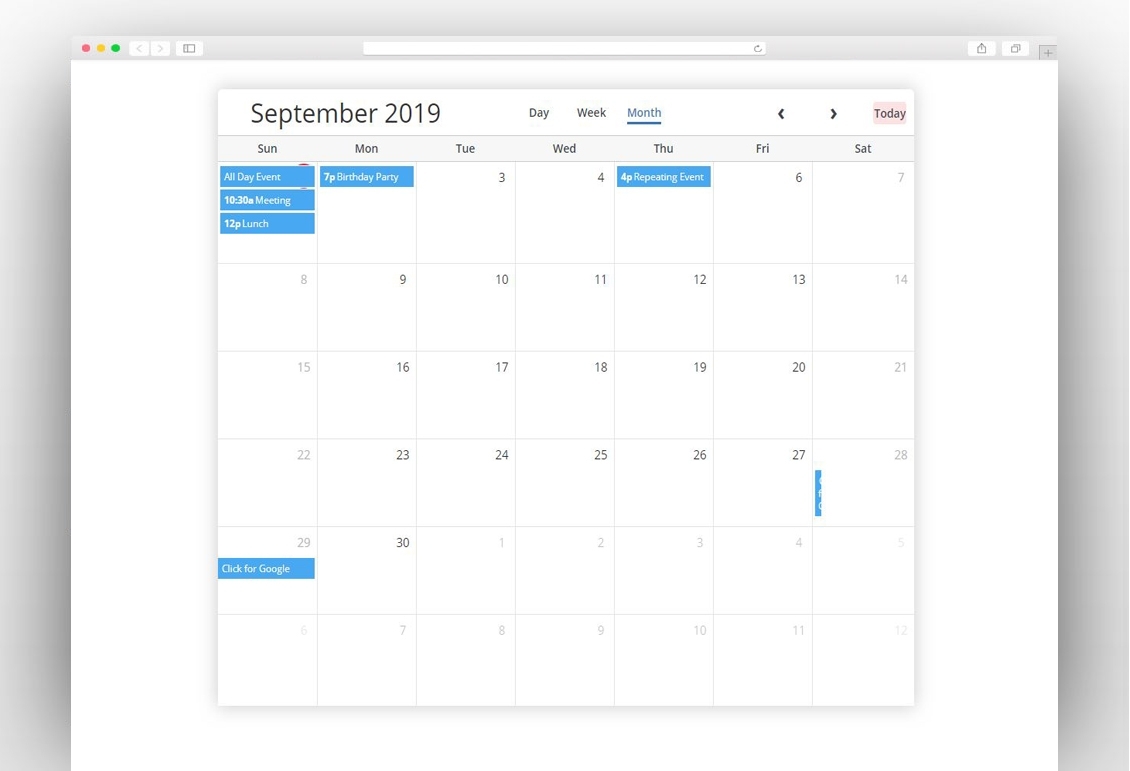 Best Free Bootstrap Calendars In 2019 - New Template