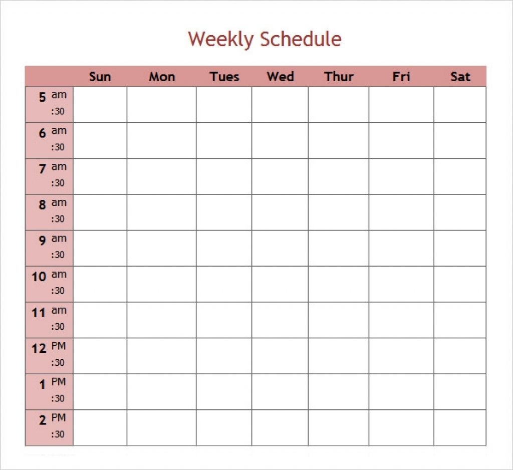 Best Photos Of 5 Day Calendar Template Microsoft Weekly