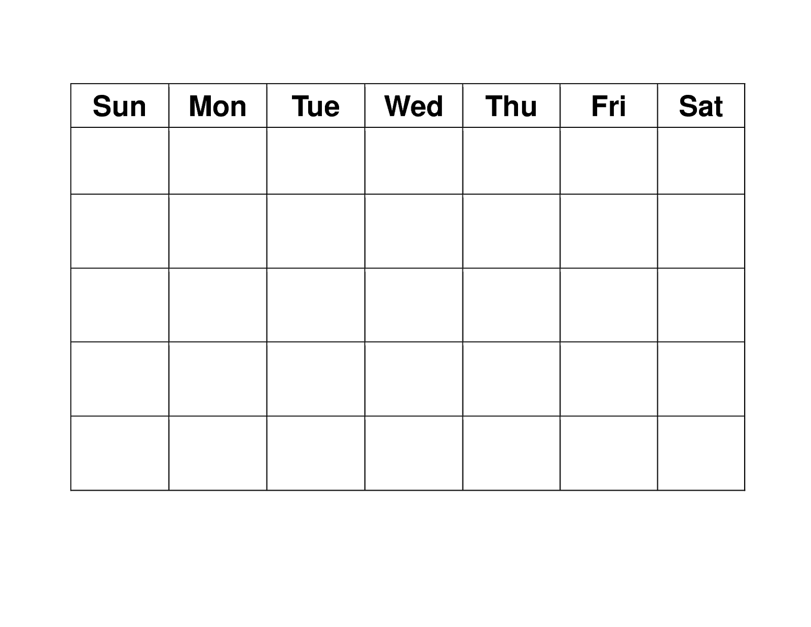 Generic 4 Week Calendar | Month Calendar Printable