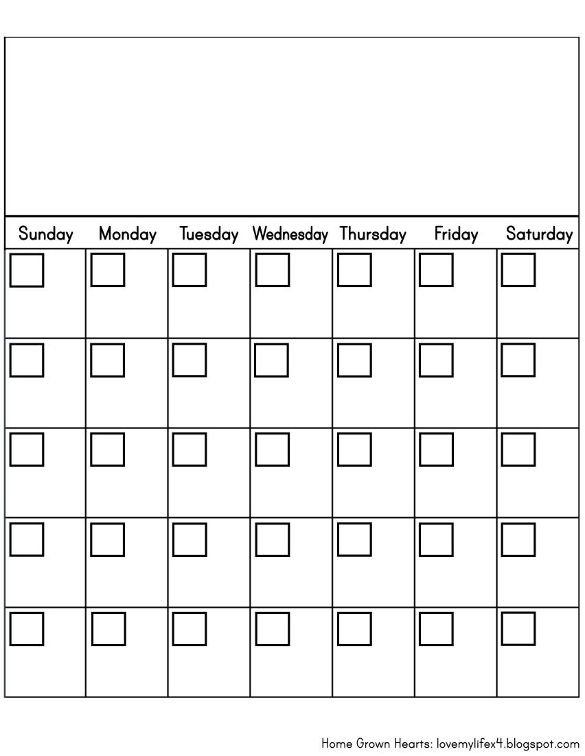 Blank Calendar | Blank Calendar, Blank Calendar Template