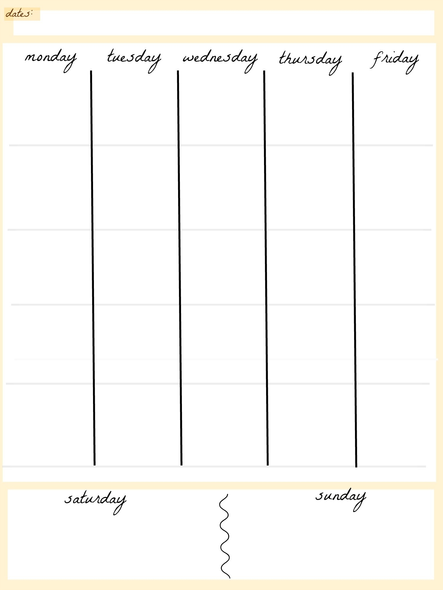 Printable Calendar 5 Day Week Month Calendar Printable