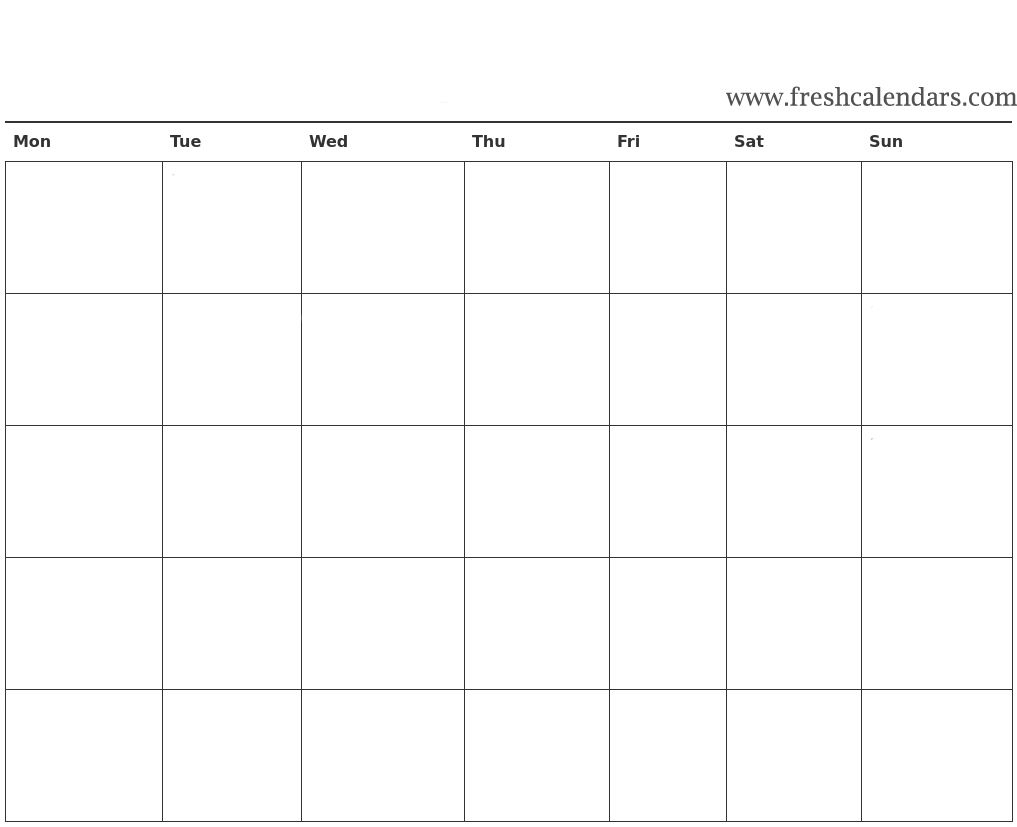 Blank Calendar: Wonderfully Printable 2019 Templates