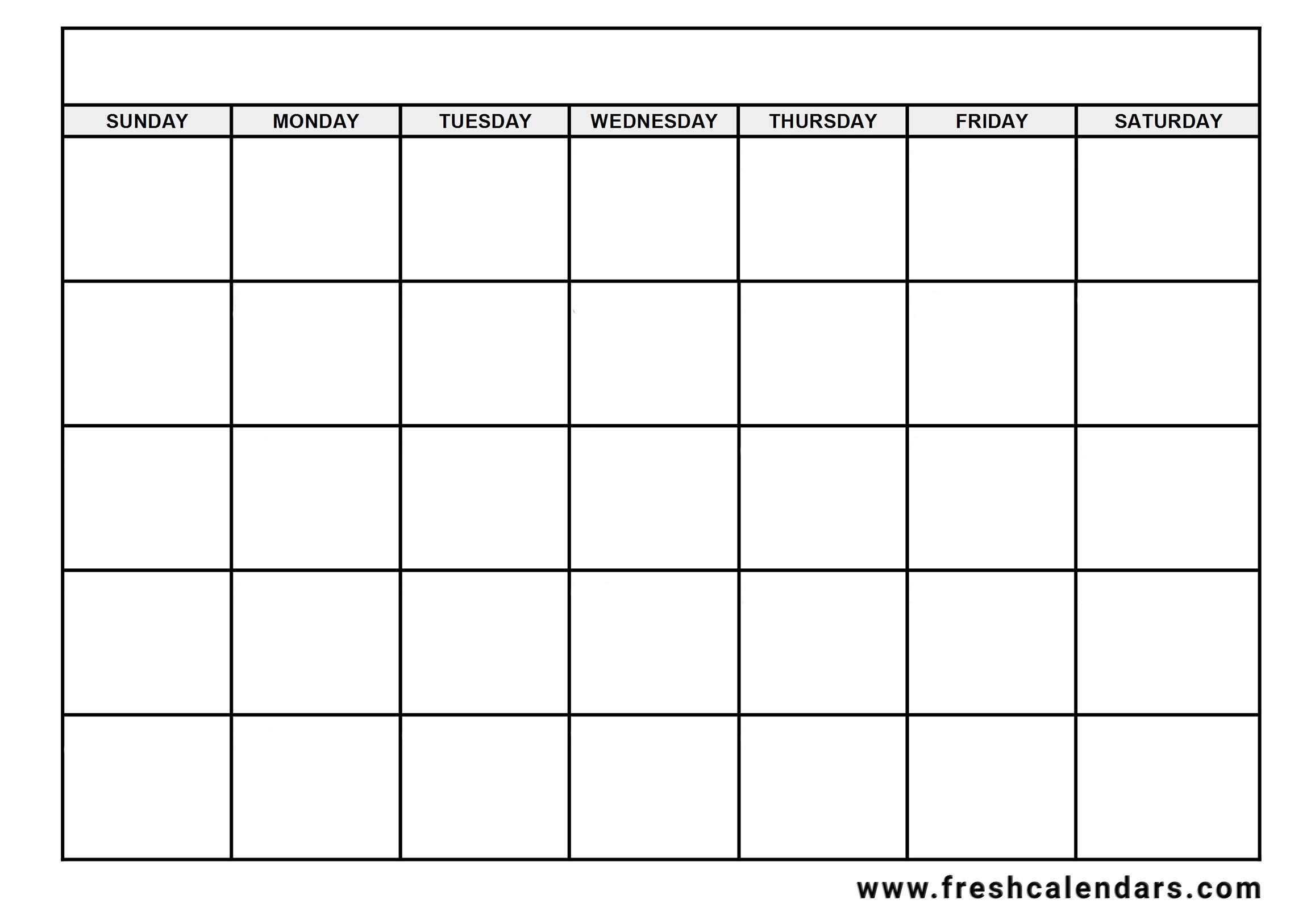 Blank Calendar: Wonderfully Printable 2019 Templates