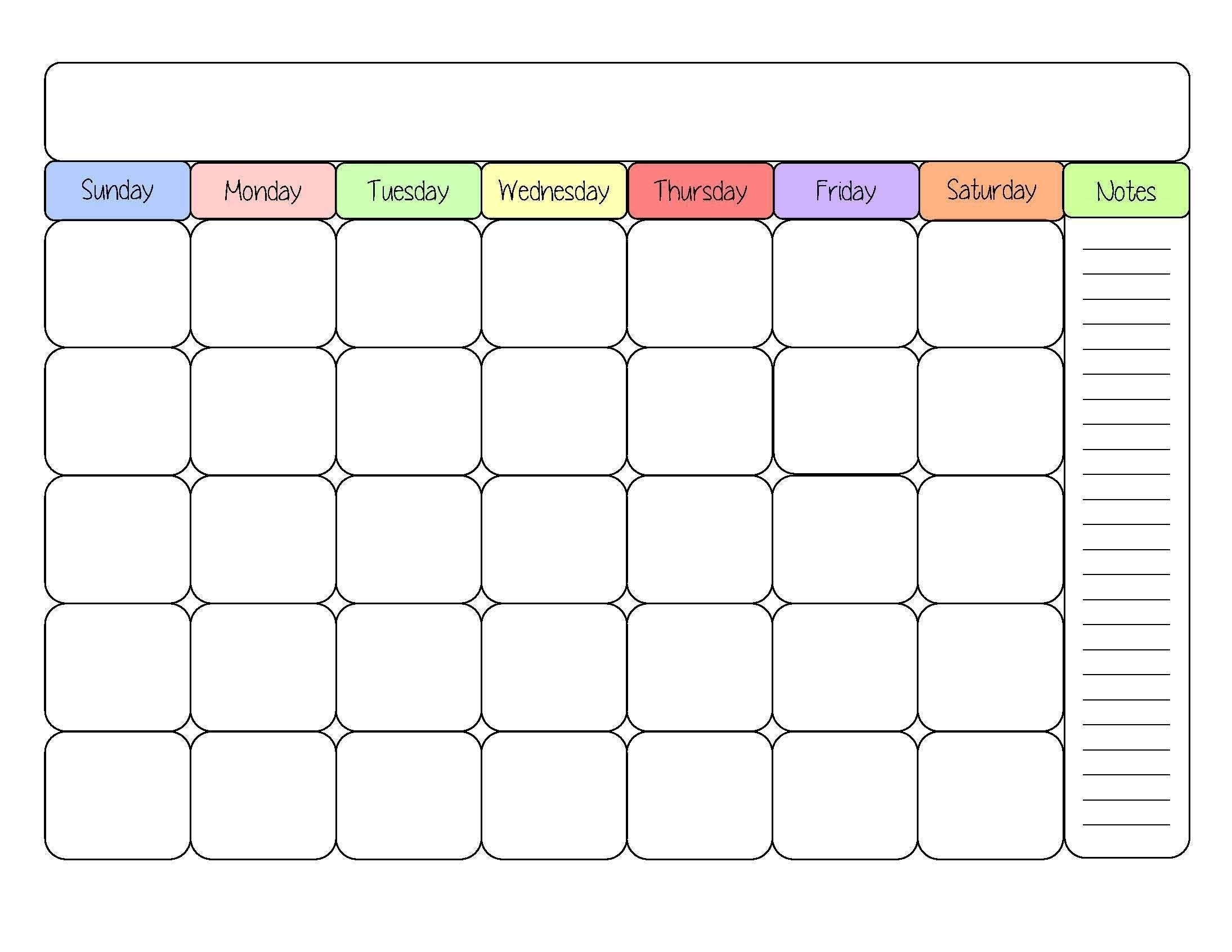 10 Best Free Printable Calendar Pages Printableecom Printable Blank Calendar Templates Wiki