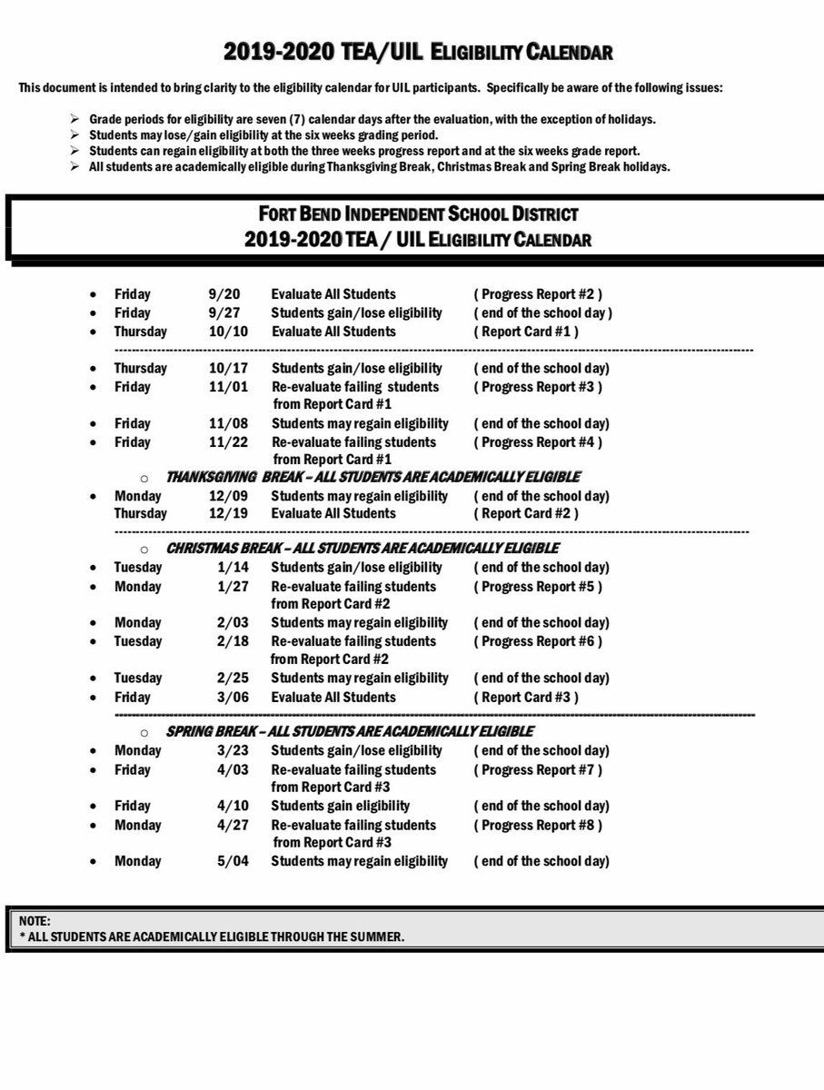 Uil Eligibility Calendar 9 Weeks Month Calendar Printable