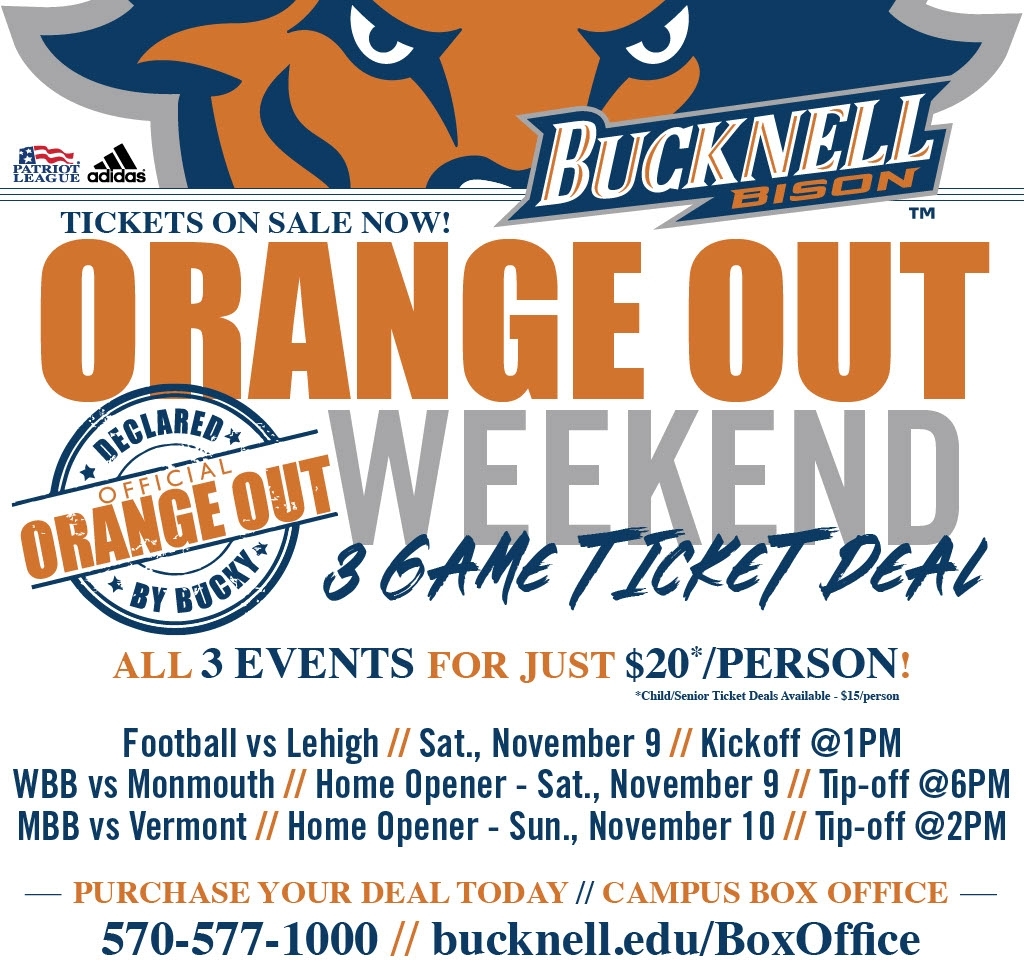 Bucknell University - Ticket Sales - Orange Out Weekend Special